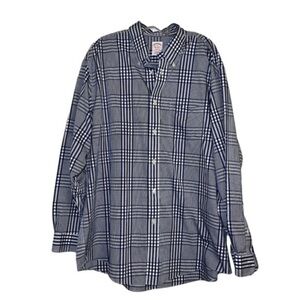 Brooks Brothers Madison plaid checkered button up shirt size XL American cotton